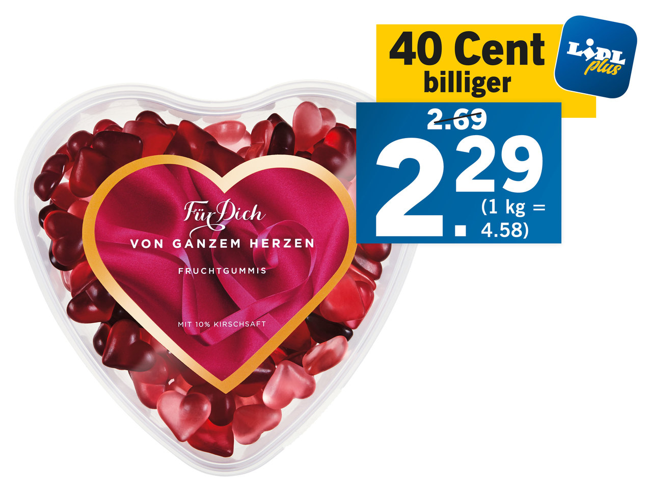 FÜR DICH Fruchtgummis in Herzdose