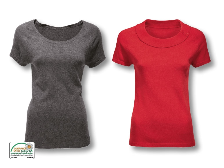 Tee-shirt avec cachemire