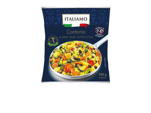 Vegetable Side Dish with Potatoes, Carrots, Courgettes and Olives