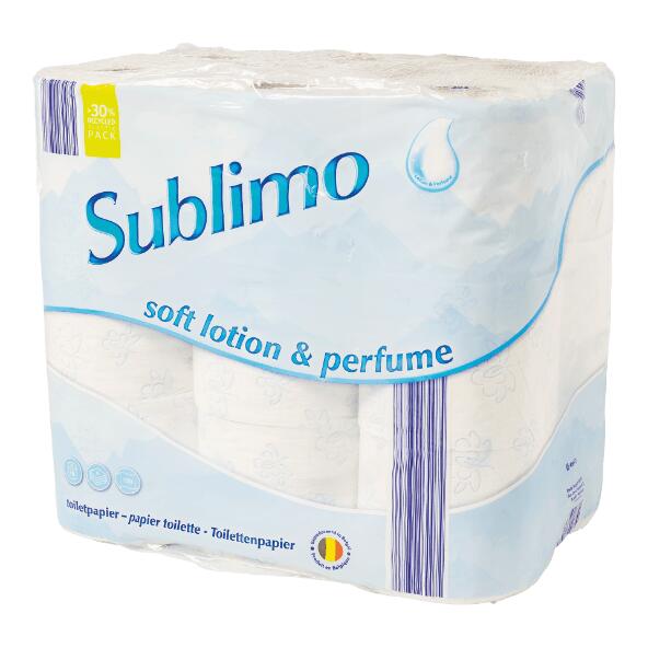 SUBLIMO(R) 				Parfümiertes Toilettenpapier mit Lotion, 18 St.