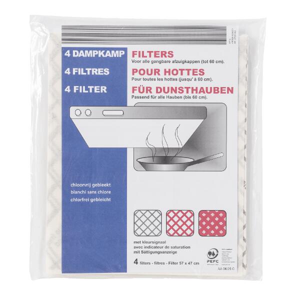 Filtres pour hotte aspirante, 4 pcs