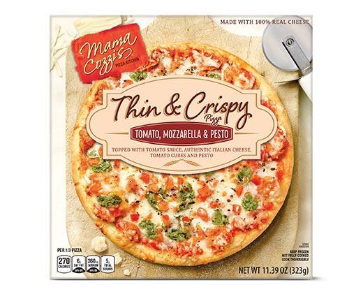 Mama Cozzi's Pizza Kitchen Spinach & Garlic or Tomato & Mozzarella Thin & Crispy Pizza
