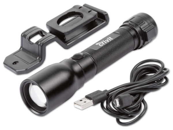 Akku-LED-Taschenlampe, 500 lm