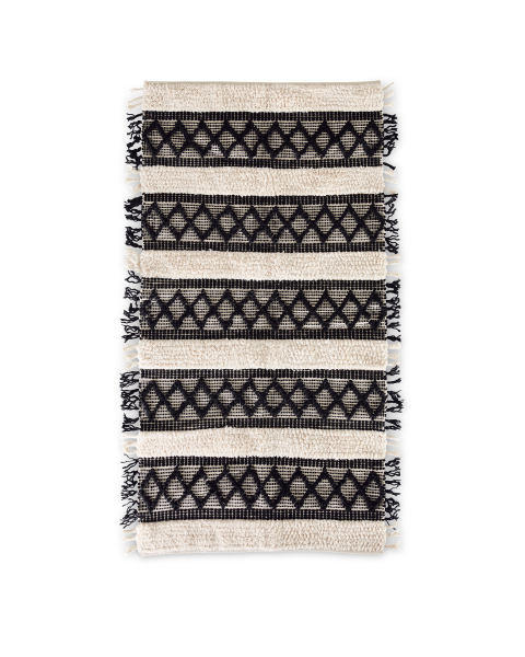 Black Diamond Textured Rug