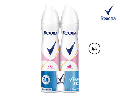Rexona Antiperspirant Aerosol Deodorant 2 x 145g
