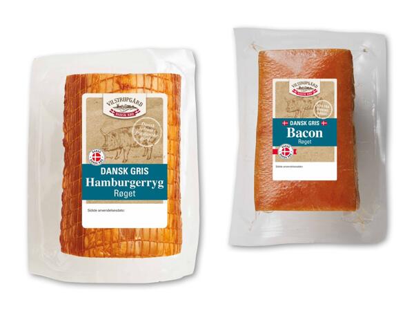 Røget hamburgerryg eller bacon
