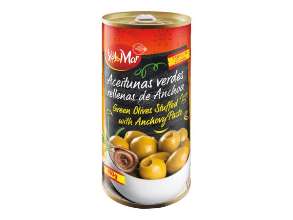 Gröna oliver med sardellpasta