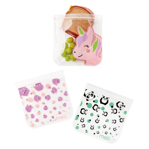 3 Pack Reusable Animal Bags - Unicorn, Cat, Panda