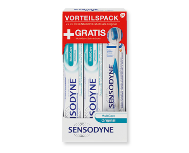 Dentifrice Multicare 2 x 75 ml + brosse à dents Protect gratuite SENSODYNE(R)