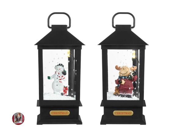 Lanterna LED con effetto nevicata e musica