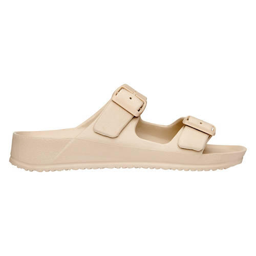 Ladies Lightweight Footbed Sandals - Beige, 9