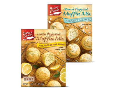 Baker's Corner Lemon or Almond Poppyseed Muffin Mix