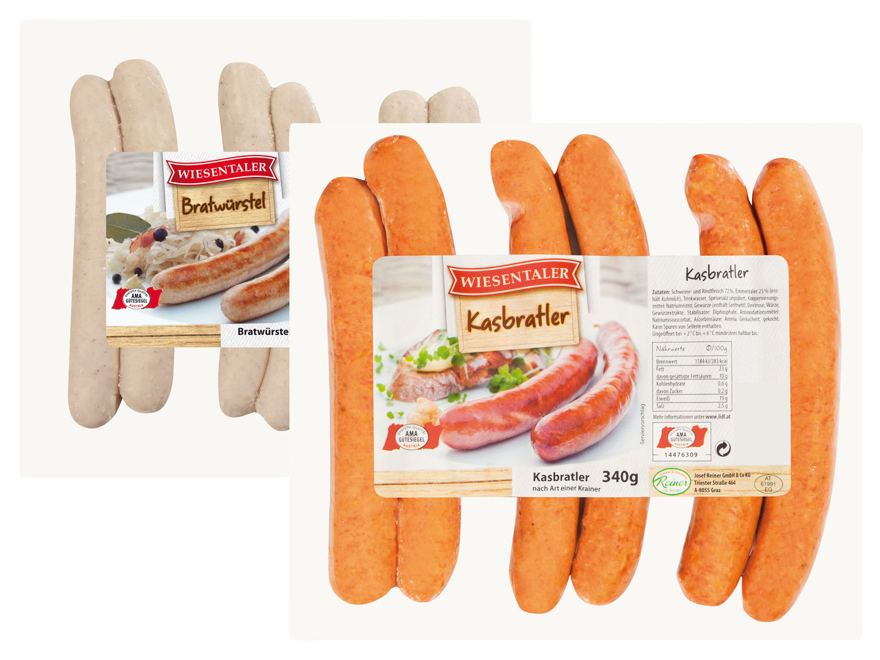WIESENTALER Bratwürstel oder Kasbratler