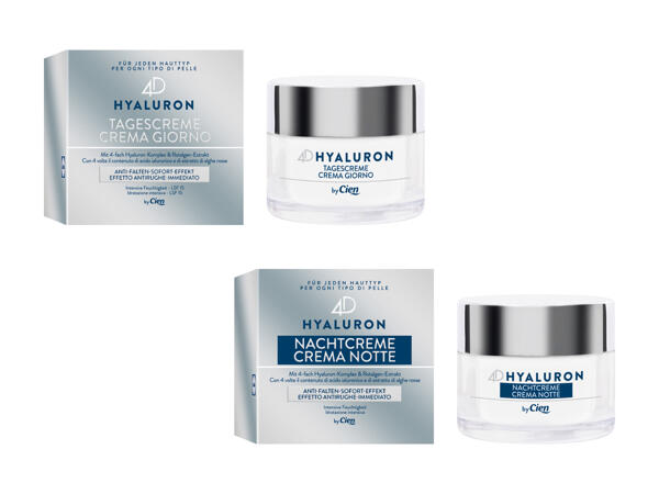 Crème de jour/crème de nuit à l'acide hyaluronique 4D