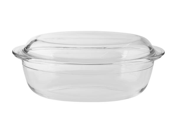Glas-Auflaufform mit Deckel