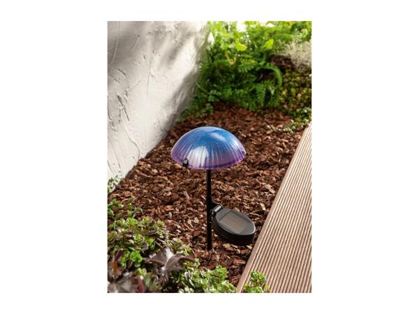 Blue Solar Mushroom Garden Stake Light