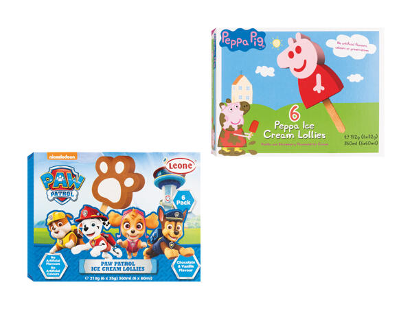 Paw Patrol/ Peppa Ice Cream Lollies