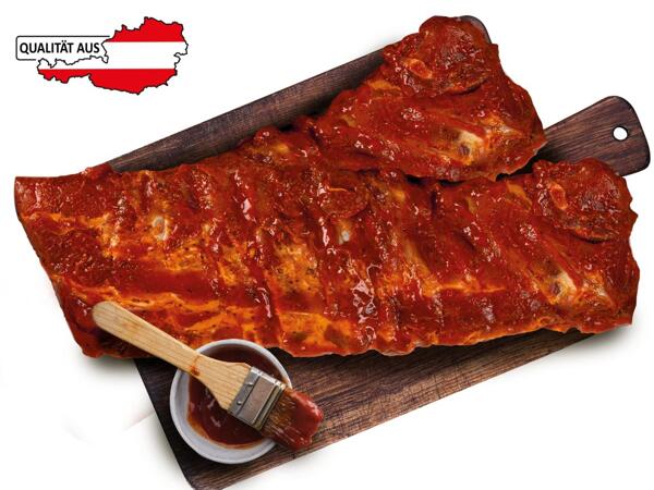 Frische Spare Ribs mariniert