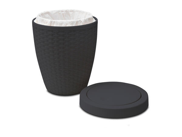 Addis 5L Rattan Effect Bathroom Bin