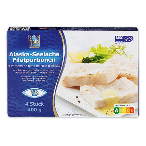 Alaska-Seelachs Filetportionen