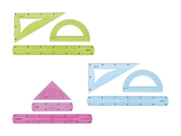 Set de géométrie, 3 pièces
