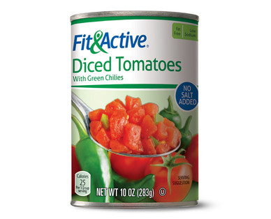 Fit & ActiveNo Salt Diced Tomatoes With Green Chilies