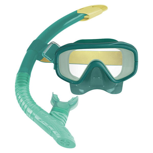 Crane Adult Green Snorkel Set
