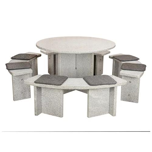 NOUVEL Granittisch mit Sitzbank "Gandria"