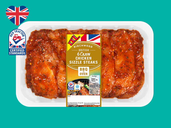 Brichwood 6 Cajun British Chicken Sizzle Steaks