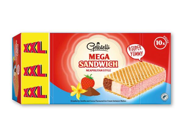 Vaffel- eller sandwich-is
