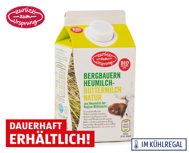 ZURÜCK ZUM URSPRUNG Österr. Bio-Bergbauern Buttermilch Natur