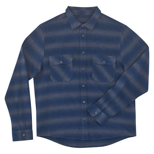 Men's Flannel Shirt - Blue, L