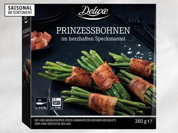 Prinzessbohnen im Speckmantel