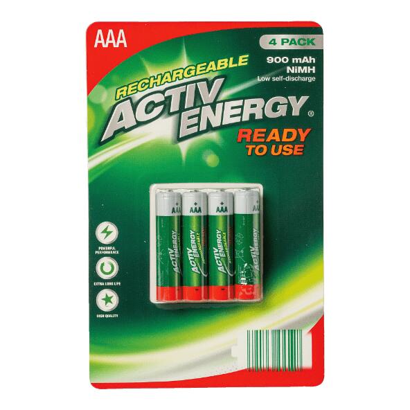ACTIV ENERGY(R) 				Aufladbare Batterien