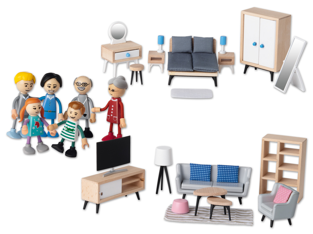 PLAYTIVE JUNIOR(R) Miniaturmöbel- oder Biegepuppenset