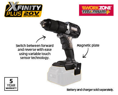 20V Brushless Drill Skin with Touch Sensor Technology