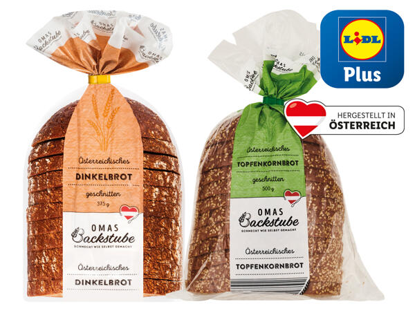 Topfenkornbrot oder Dinkelbrot geschnitten