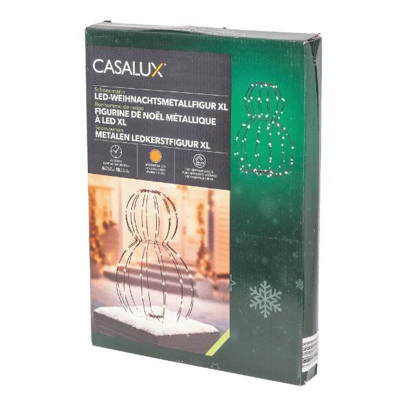 CASALUX(R) 				Personnage de Noël XL en métal avec LED