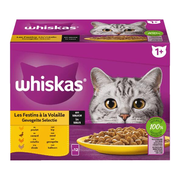 WHISKAS(R) 				Aliment pour chats, 12 pcs