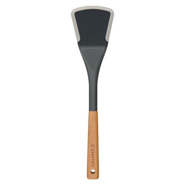 Crofton Gray Solid Turner Silicone Edge Wooden Utensil