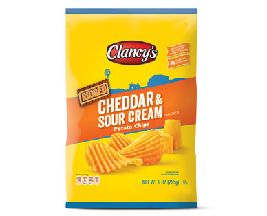 Clancy's Cheddar & Sour Cream Ridged Potato Chips
