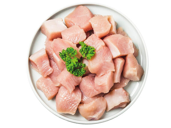 Frisches Hendlgulaschfleisch
