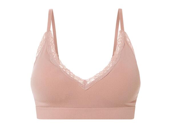 Esmara Ladies' Ribbed Bralette - Pink