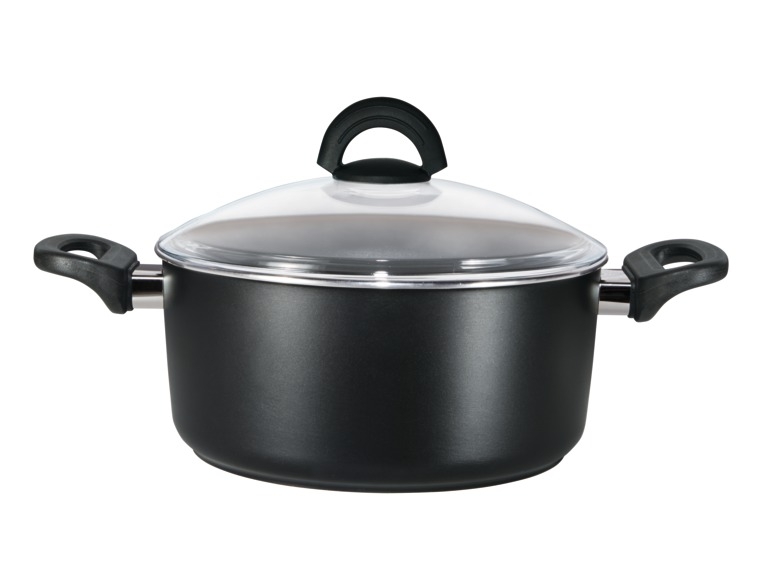 Cast Aluminium Cooking Pot Ø 24cm with glass Lid