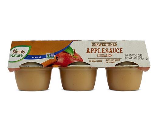 Simply Nature 
 Unsweetened Cinnamon or Strawberry Banana Applesauce Cups