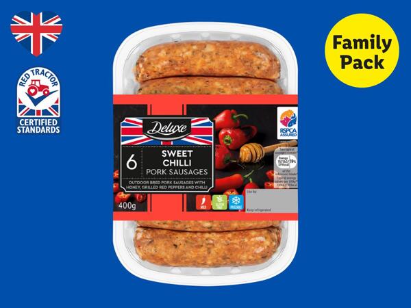 Deluxe 6 Sweet Chilli British Pork Sausages