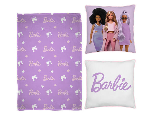 Barbie Dětská deka s polštářem, 100 x 150 cm, 35 x 35 cm