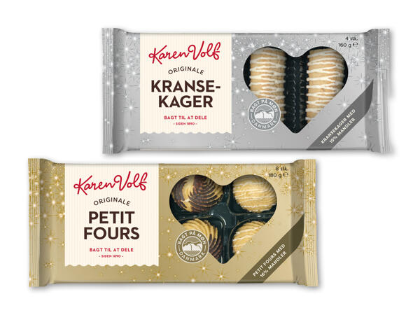 Karen Volf petit fours eller kransekager