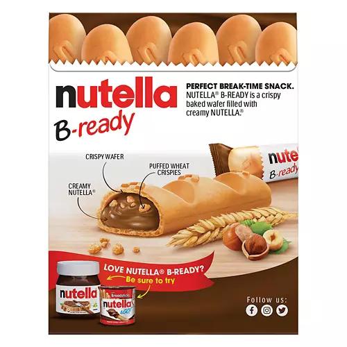 Nutella B-Ready Crispy Baked Wafers, 6 count