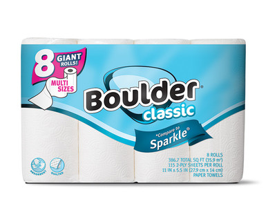 Boulder 8 Giant Rolls Multi-Size Paper Towel